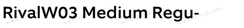 RivalW03 Medium Regu字体转换